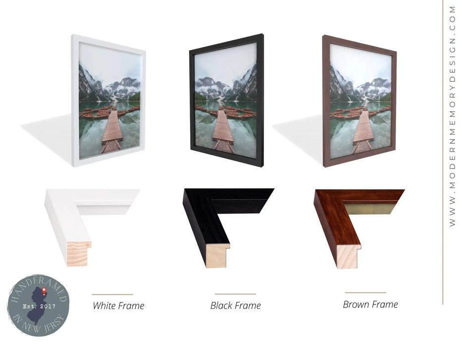 Black 8x8 Picture Frame Wood For 8 x 8 inch Poster Photo — Modern Memory  Design Picture frames