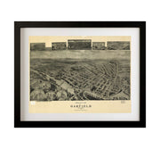 Garfield New Jersey wall art framed wall decor Map