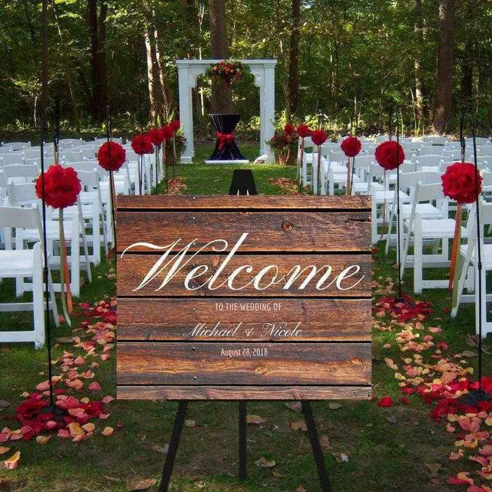 Gold Ornate Wedding Welcome sign Ornate Frame personalized name signs