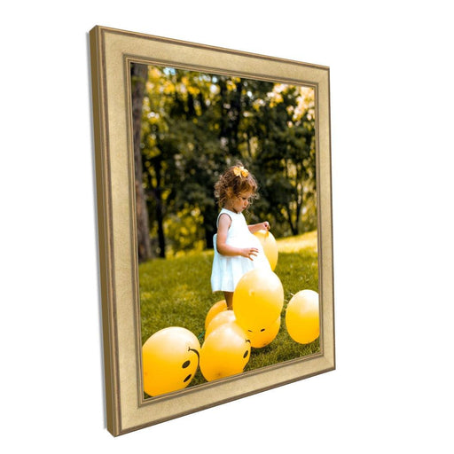 Gold Picture Frame Modern Contemporary with Copper line - Framing - Modern Memory Design Picture frames - New Jersey Frame shop custom framing