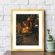 Modern Flat Lighting Gold Picture Frame  ModernMemoryDesign.com 