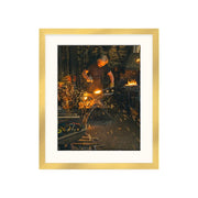 Modern Flat Lighting Gold Picture Frame  ModernMemoryDesign.com 
