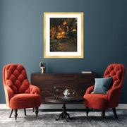 Modern Flat Lighting Gold Picture Frame  ModernMemoryDesign.com 