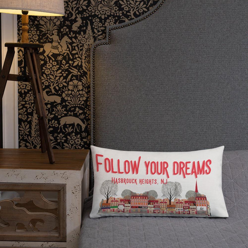 Hasbrouck Heights New Jersey Follow your Dream Pillow Case - Modern Memory Design Picture frames - New Jersey Frame shop custom framing