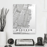 Hoboken map Wall Art Print Framed  Hoboken New Jersey art