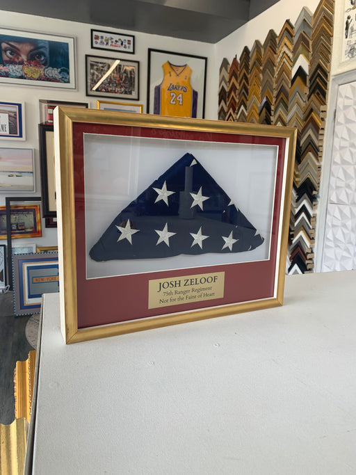 Military Funeral USA Flag Picture Frame shadow box personalized