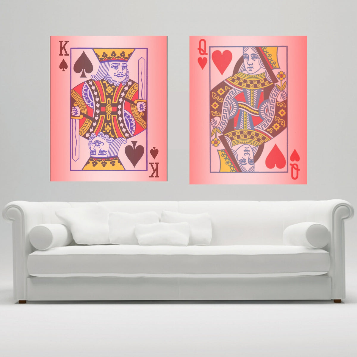 King and Queen Canvas 16x20 Print Poker Art Wall Decor