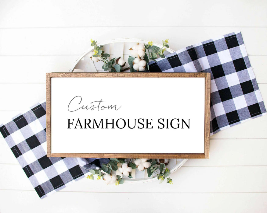 Large Farmhouse Signs Custom Made