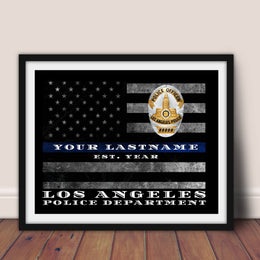 Los Angeles police department Police officer gift Thin Blue line lapd