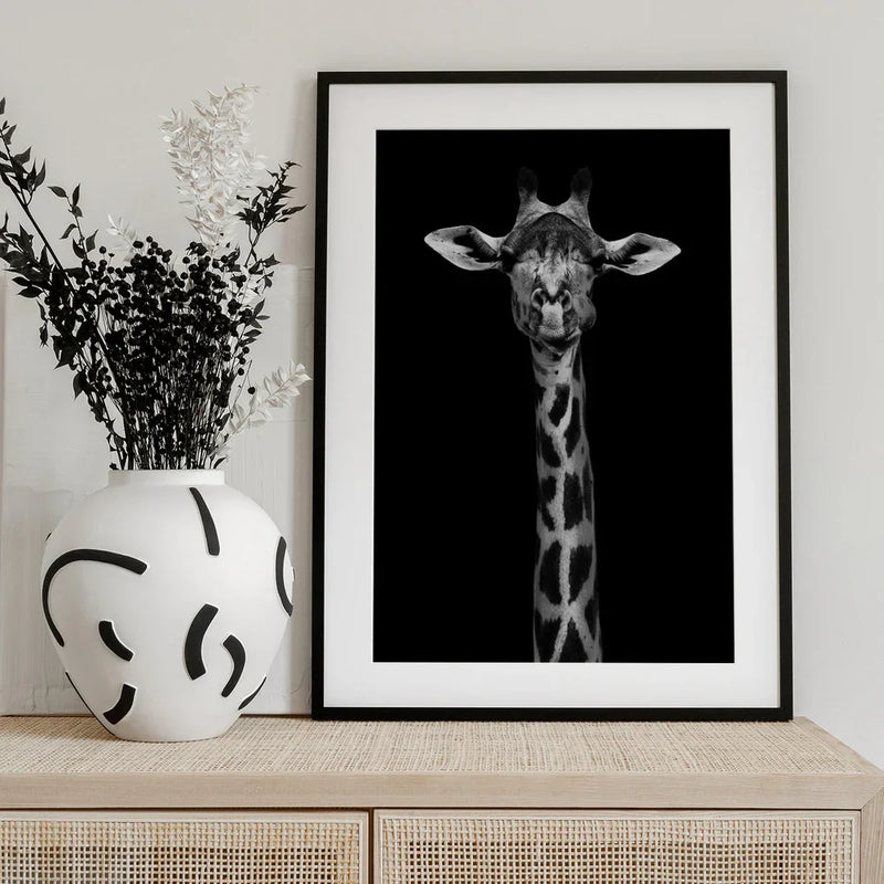 Giraffe Portrait Framed Art WildPhotoArt | Home or Office Art