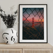 Golden Gate Caged Framed Art David George | Home or Office Art