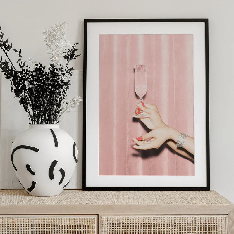 Here's To Pink 01 - Pictufy Studio III Framed Art | Home or Office Art