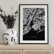 map_new york_002_black Framed Art Pictufy Studio II | Home or Office Art