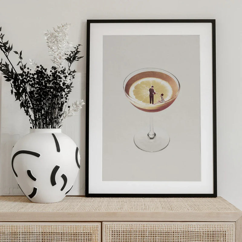 My drink needs a drink - Maarten Léon Framed Art | Home or Office Art