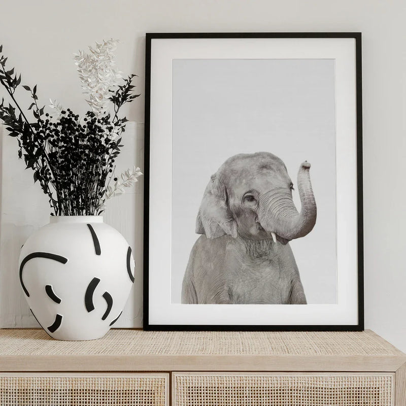 Baby Elephant Framed Art Kathrin Pienaar | Home or Office Art