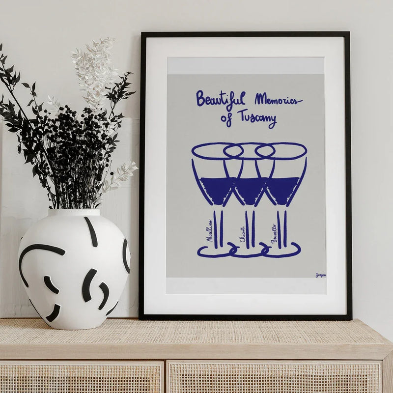 Il vino - Giulia Mora Framed Art | Home or Office Art