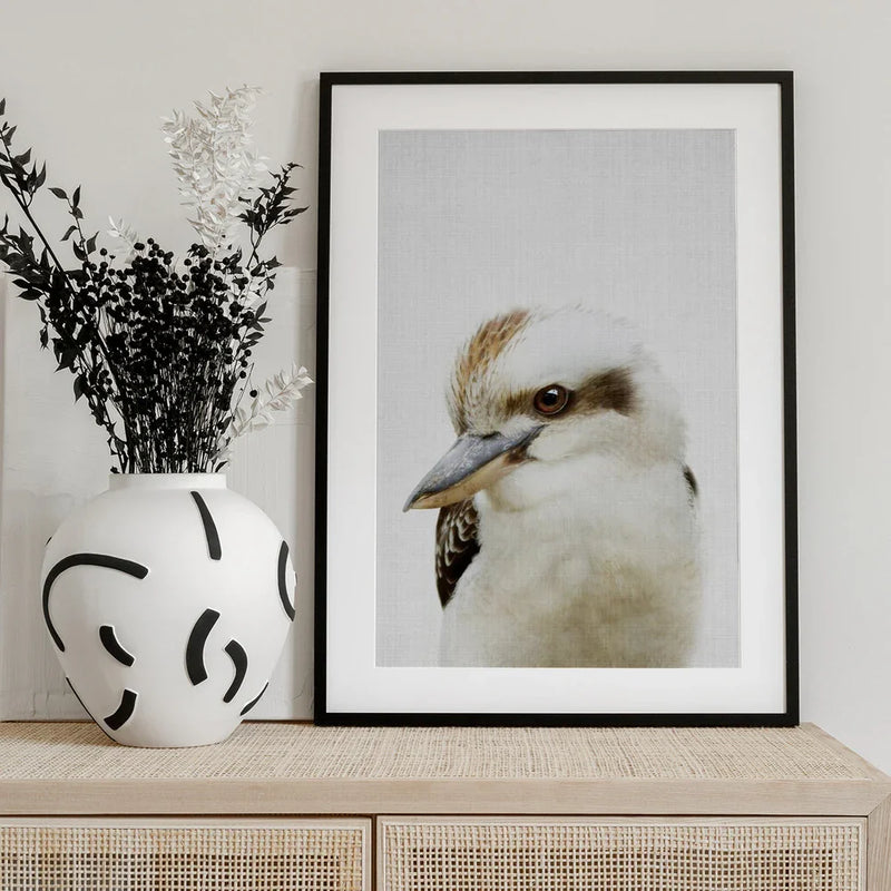 Peekaboo Kookaburra Framed Art Lola Peacock | Home or Office Art