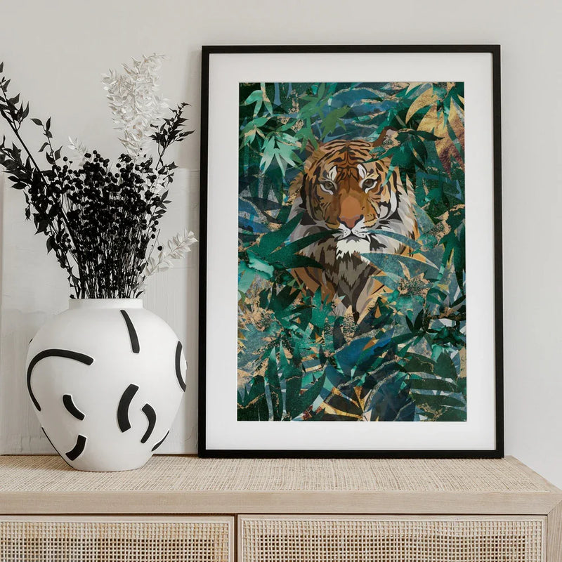 Tiger in the jungle 2 Framed Art Sarah Manovski | Home or Office Art
