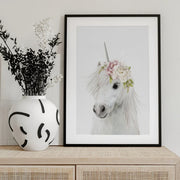 Floral Unicorn Framed Art Lola Peacock | Home or Office Art