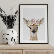 Floral Baby Deer Framed Art Lola Peacock | Home or Office Art