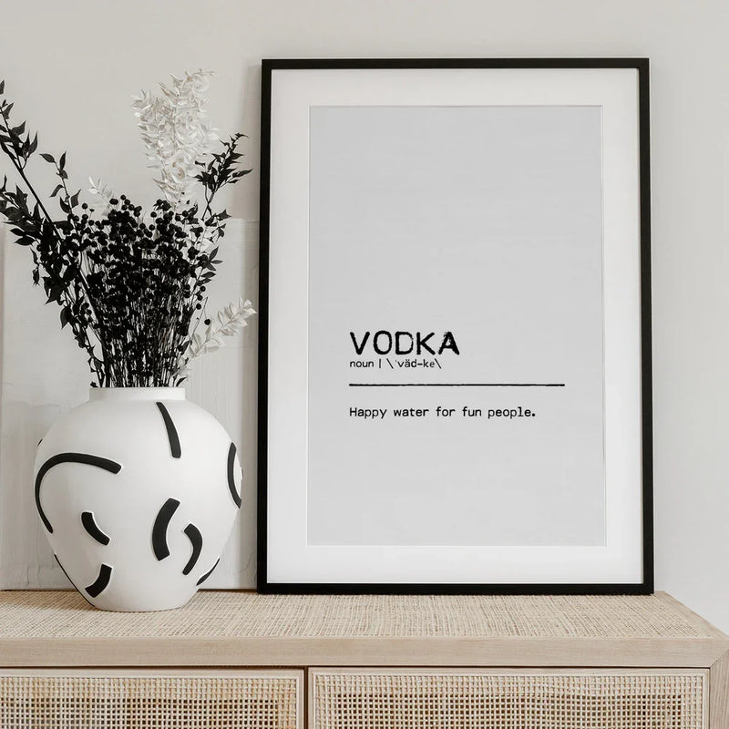 Quote Vodka Fun - Orara Studio Framed Art | Home or Office Art