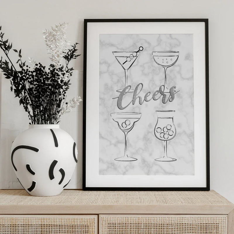 Cheers Cocktails - Martina Framed Art | Home or Office Art