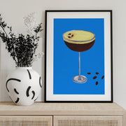 Espresso Martini Blue - Alice Straker Framed Art | Home or Office Art