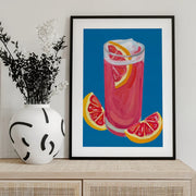 Grapefruit Paloma Blue - Alice Straker Framed Art | Home or Office Art