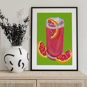 Grapefruit Paloma Pistachio - Alice Straker Framed Art | Home or Office Art