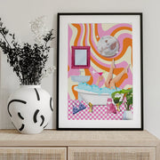 Groovy Bathtub Bliss - Athene Fritsch Framed Art | Home or Office Art