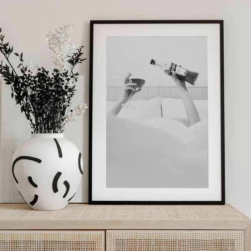 Aperol In Bed B&w - Pictufy Studio III Framed Art | Home or Office Art
