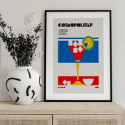 Cosmopolitan Bauhaus Cocktail - Retrodrome Framed Art | Home or Office Art