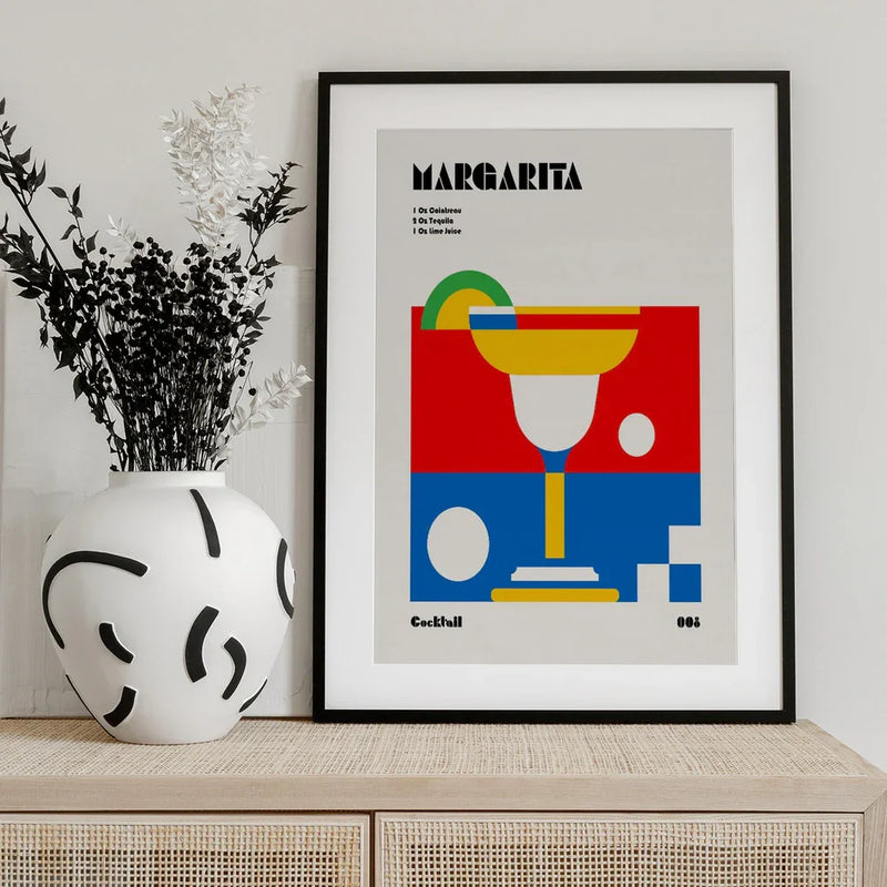 Margarita Bauhaus Cocktail - Retrodrome Framed Art | Home or Office Art