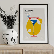 Martini Bauhaus Cocktail - Retrodrome Framed Art | Home or Office Art