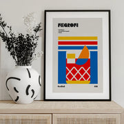 Negroni Bauhaus Cocktail - Retrodrome Framed Art | Home or Office Art