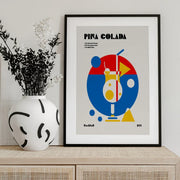 Pina Colada Bauhaus Cocktail - Retrodrome Framed Art | Home or Office Art