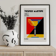 Vesper Martini Bauhaus Cocktail - Retrodrome Framed Art | Home or Office Art