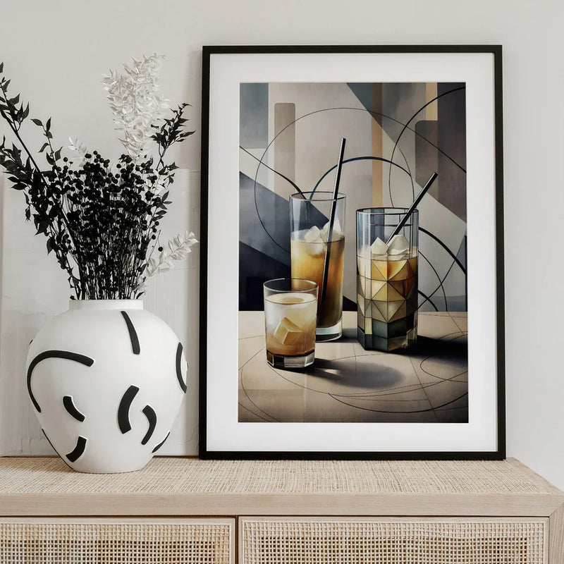 Cubist Cocktails - Miguel Bruzual Framed Art | Home or Office Art