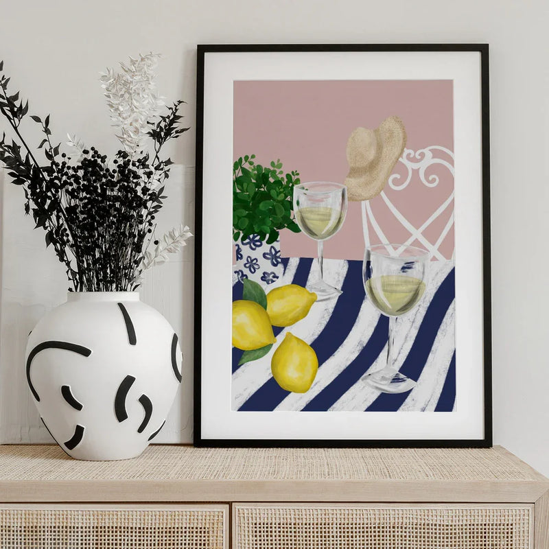 White wine for two - EMELIEmaria Framed Art | Home or Office Art