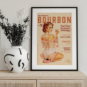 Babes of Bourbon Vol 9 Vintage Whiskey Pinup - The Whiskey Ginger Framed Art | Home or Office Art
