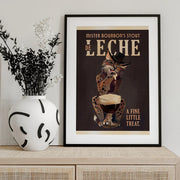 Bourbon De Leche Guinness Style Cat Art - The Whiskey Ginger Framed Art | Home or Office Art