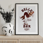 Belle Of The Bar Mermaid Pin Up Art - The Whiskey Ginger Framed Art | Home or Office Art