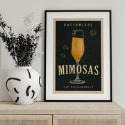 Bottomless Mimosas Art Deco Cocktail Bar Art - The Whiskey Ginger Framed Art | Home or Office Art