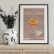New Orleans Cocktail Travel Poster - The Whiskey Ginger Framed Art | Home or Office Art