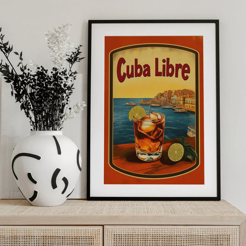 Cuba Libre Vintage Commercial - Andreas Magnusson Framed Art | Home or Office Art