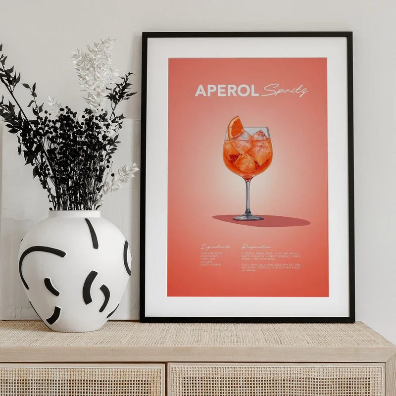 Aperol Spritz Recipe - Andreas Magnusson Framed Art | Home or Office Art