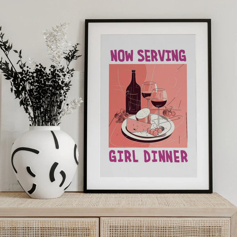 Girl Dinner No 1 - Andreas Magnusson Framed Art | Home or Office Art