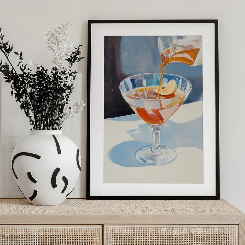 Pouring Lemon Tea into a Glass - Melloi Art Prints Framed Art | Home or Office Art