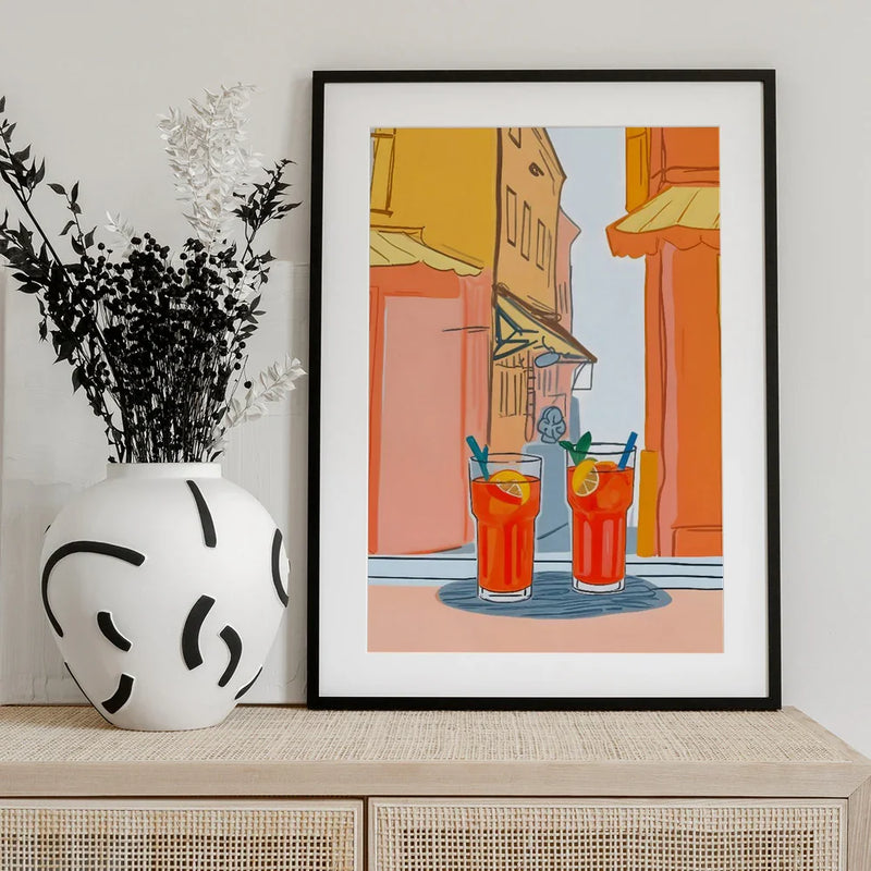 Two Aperols Please! - Uma Gokhale Framed Art | Home or Office Art