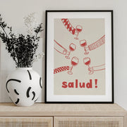 Salud! Wine Party with Friends - Rio Soléy Framed Art | Home or Office Art